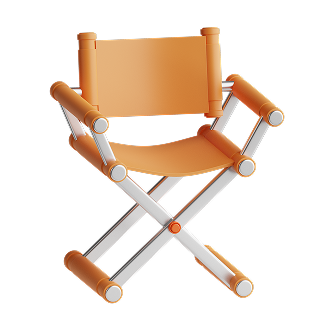Home 8 A small orange chair with a sleek metal frame, designed for modern decor and compact spaces.